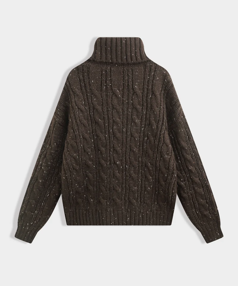 Rollkragen Pullover Vilena Braun