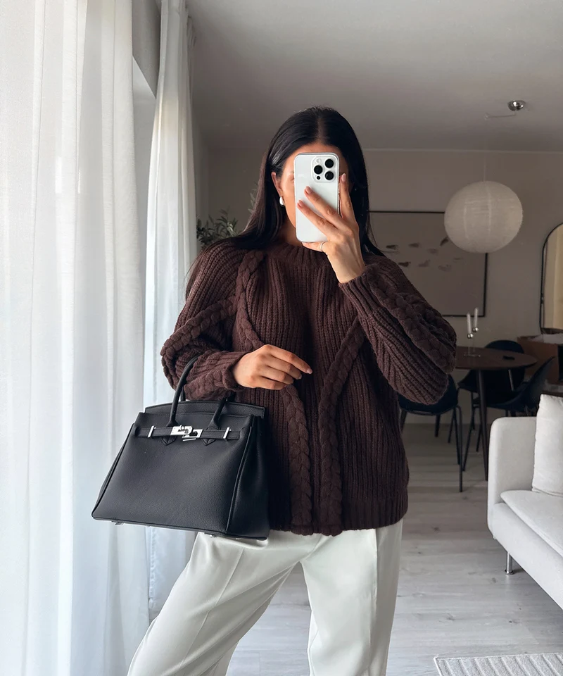 Pullover Lesedi Dunkelbraun
