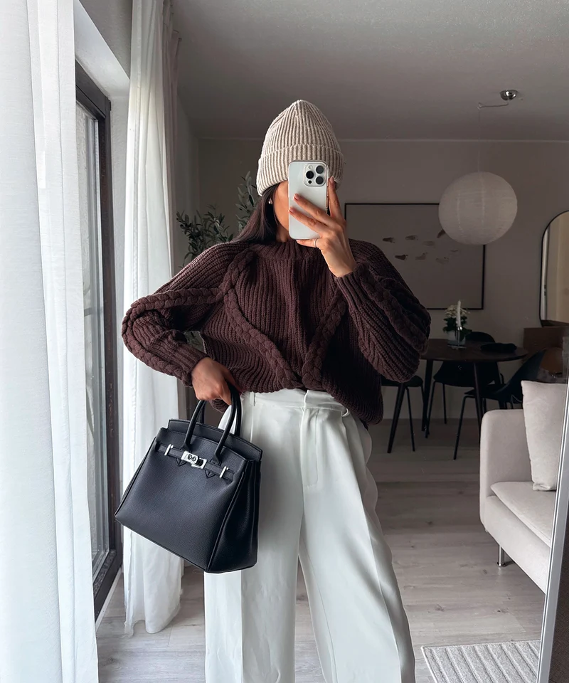 Pullover Lesedi Dunkelbraun