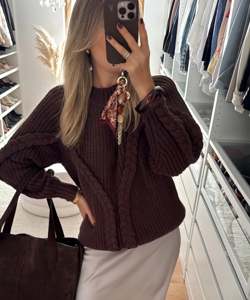 Pullover Lesedi Dunkelbraun