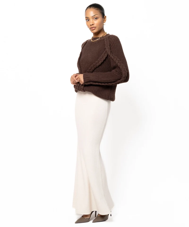 Pullover Lesedi Dunkelbraun