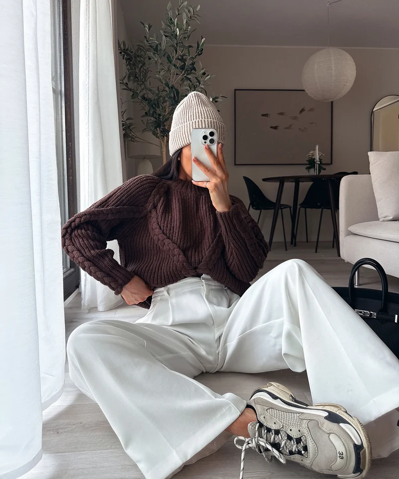 Pullover Lesedi Dunkelbraun