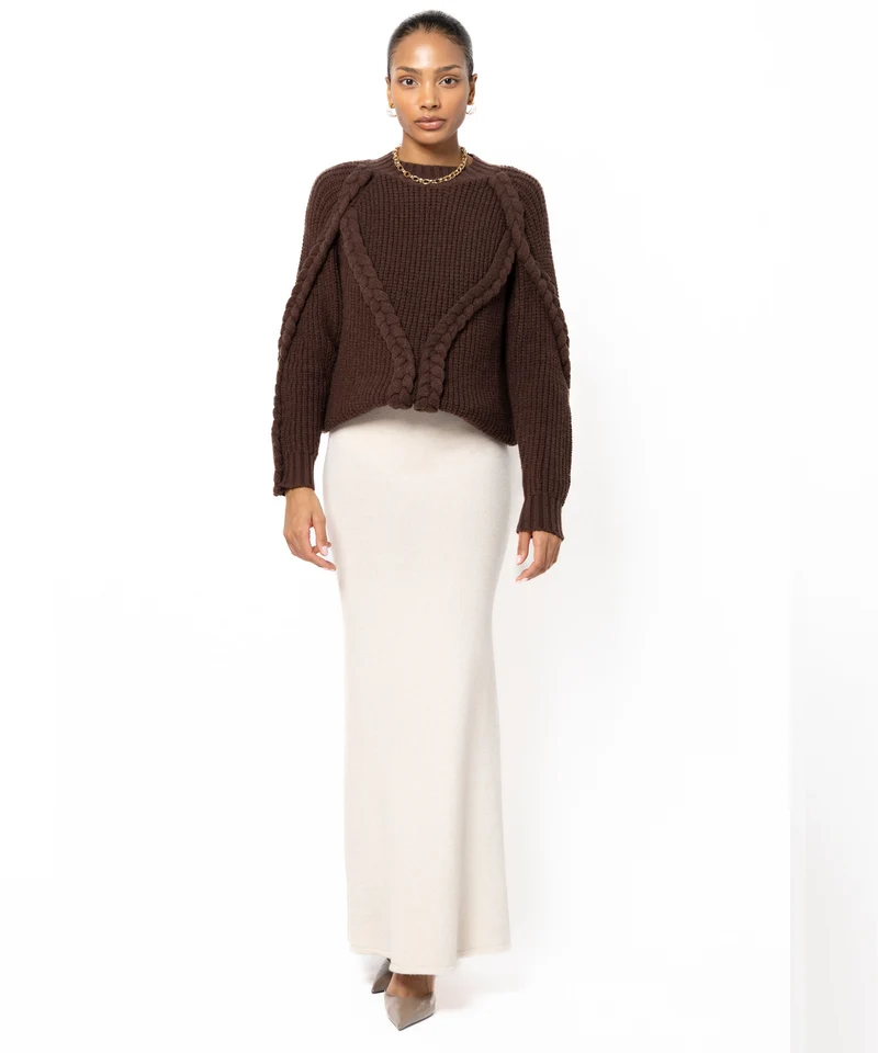 Pullover Lesedi Dunkelbraun