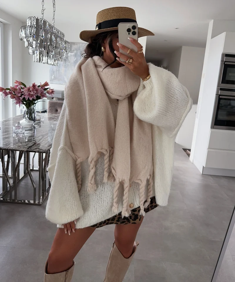 Oversize Pullover Nata Weiß