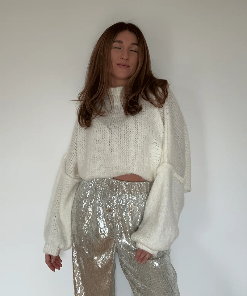 Oversize Pullover Nata Weiß