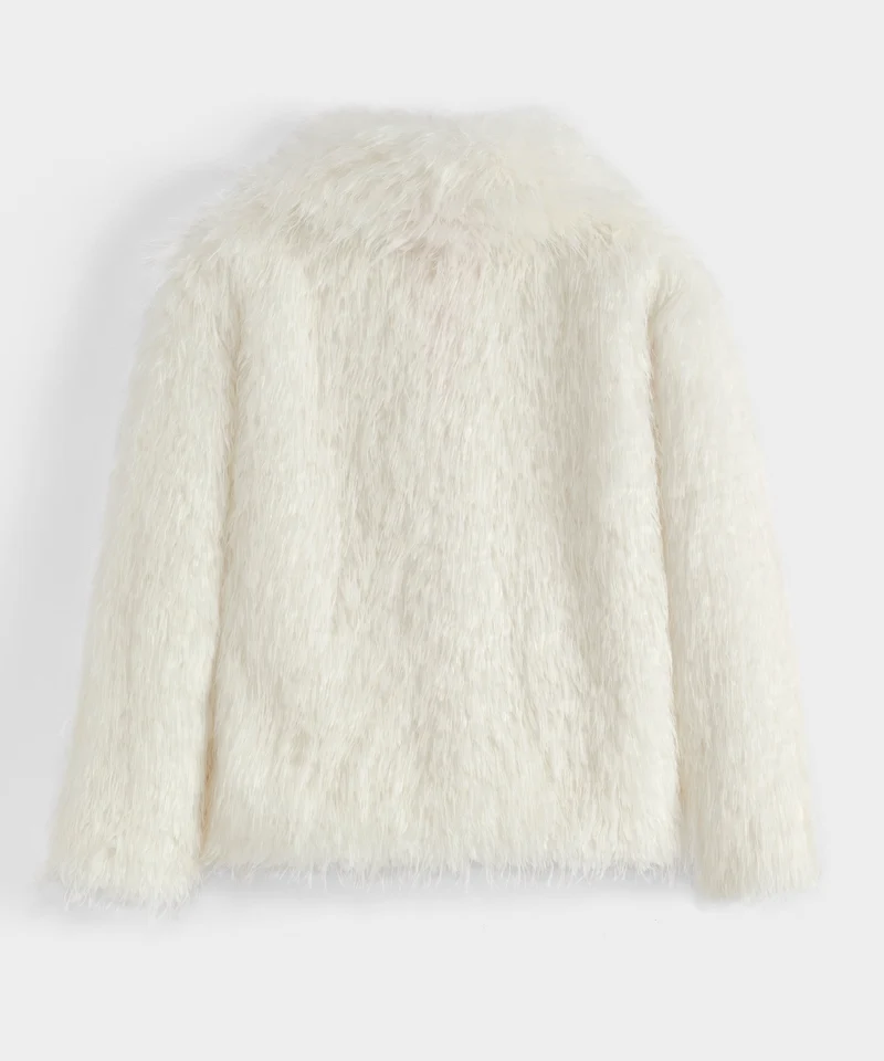 Kunstfell Jacke Sophie Weiß