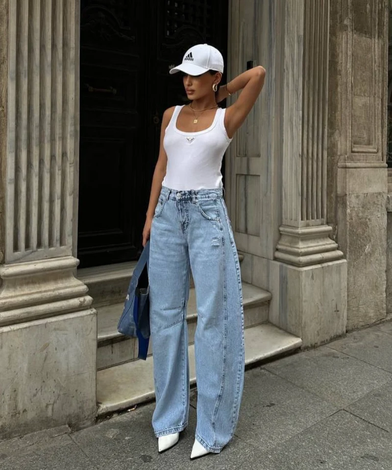 Stretch Balloon Jeans Elfi Hellblau