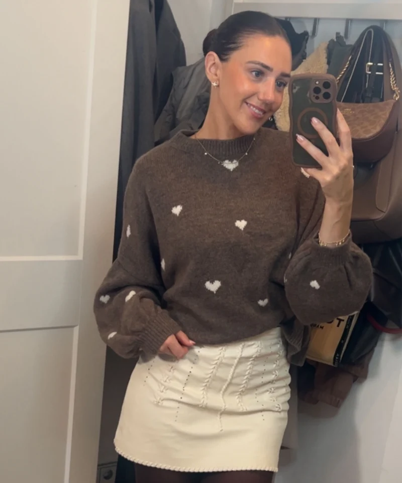 Oversize Pullover Joslin Dunkelbraun