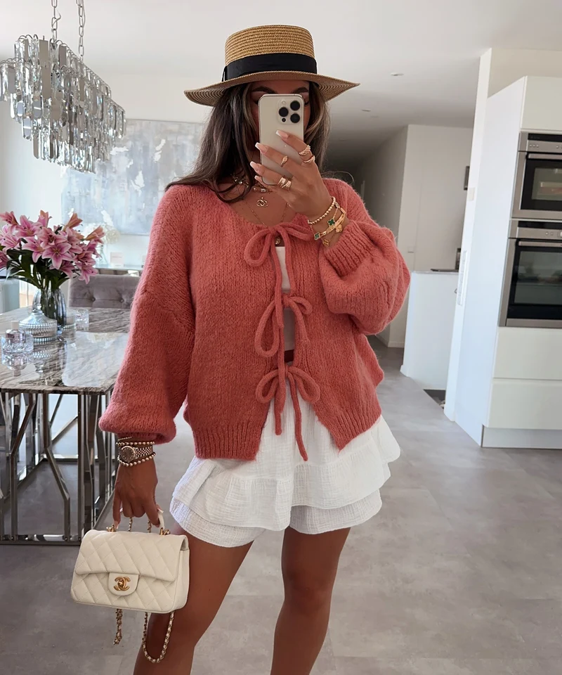 Cardigan Schleife Fia Peach