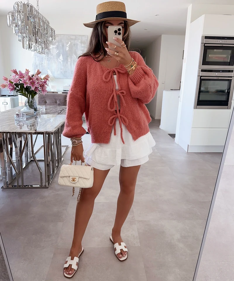 Cardigan Schleife Fia Peach