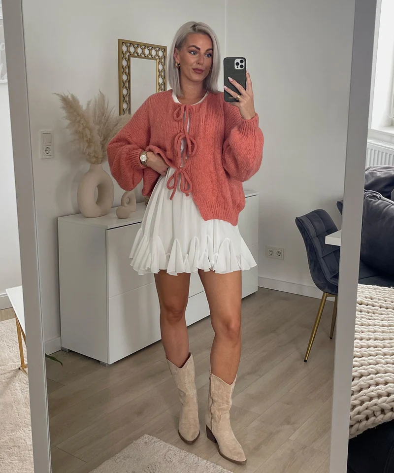 Cardigan Schleife Fia Peach