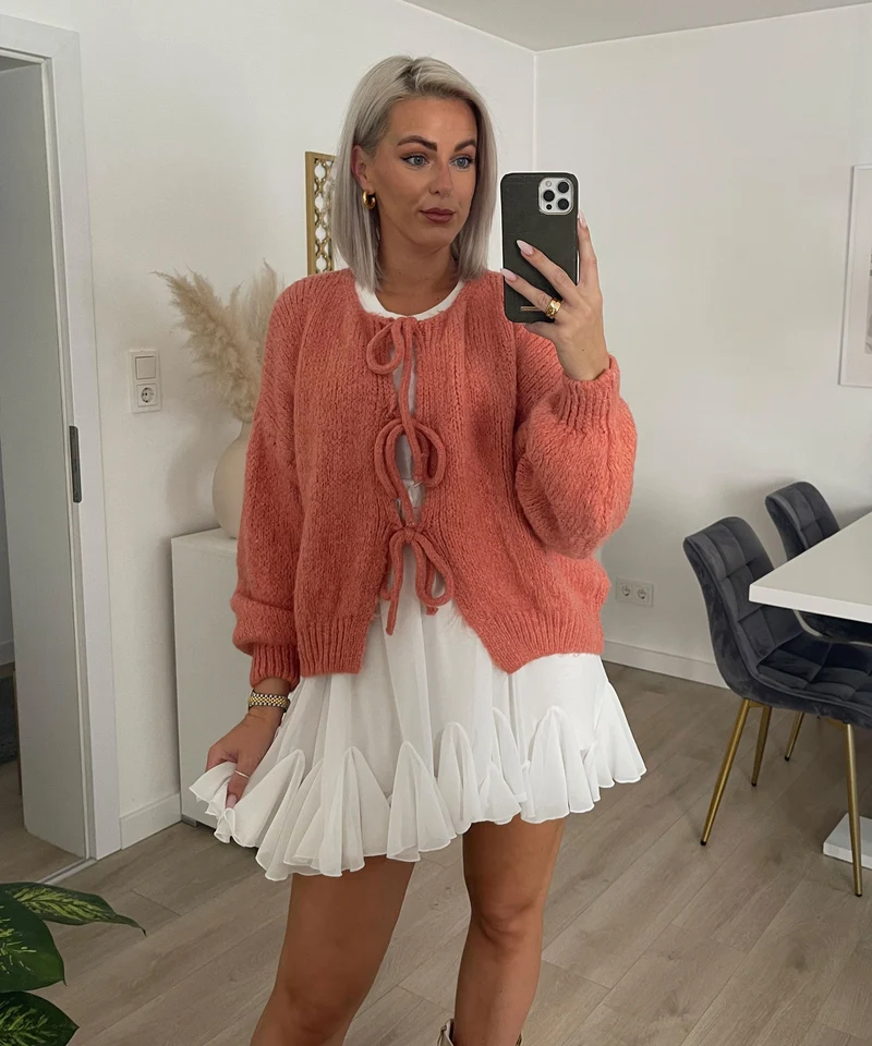 Cardigan Schleife Fia Peach