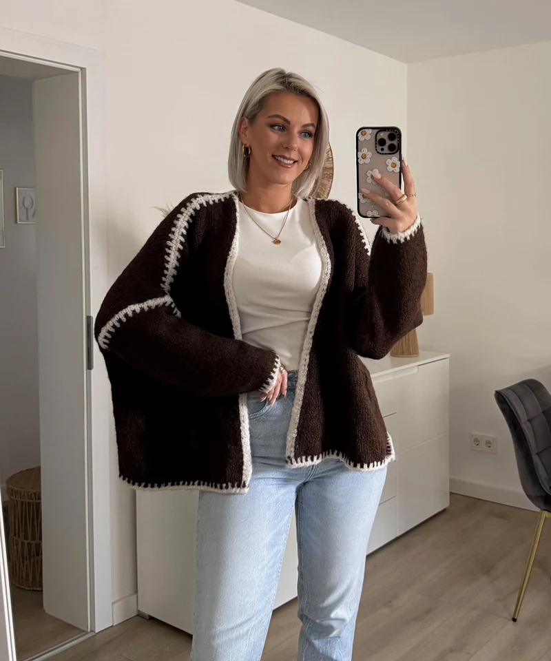Cardigan Helena Dunkelbraun