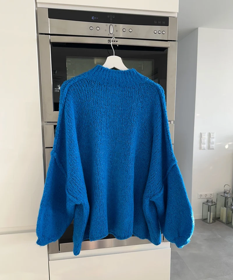 Oversize Strickjacke Jalsien Royalblau