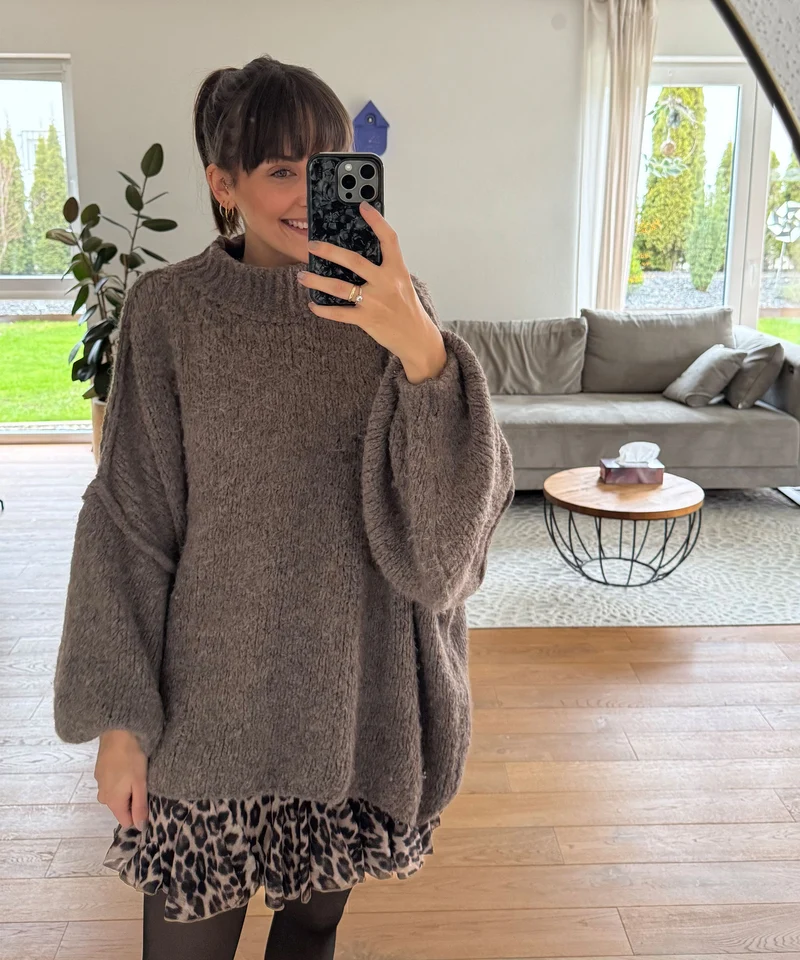 Oversize Pullover Nata Braun