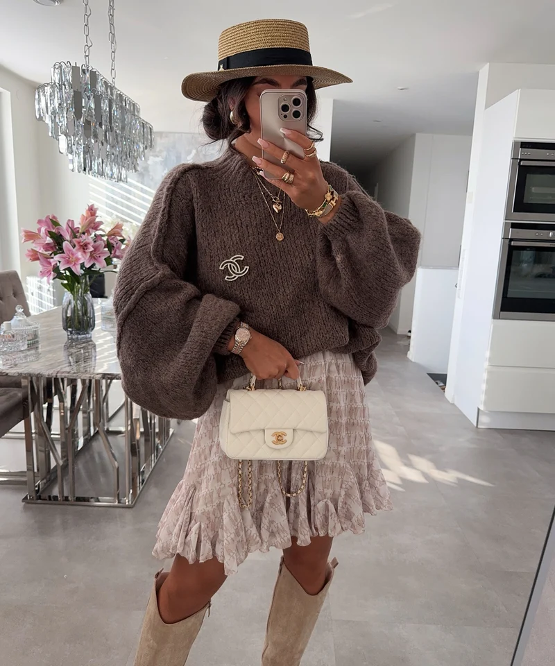 Oversize Pullover Nata Braun