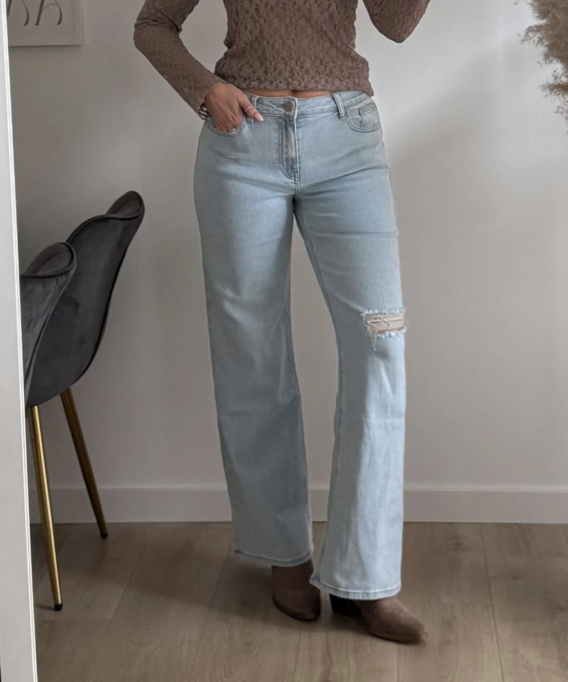 Stretch Baggy Jeans Janni Hellblau